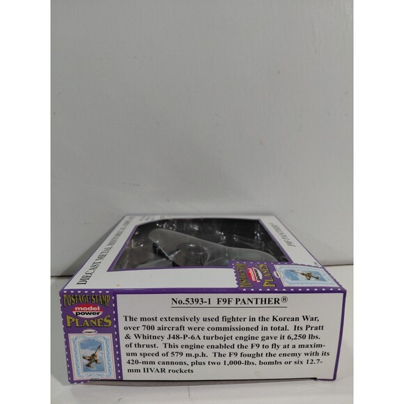 Model Power 5393-1 Postage Stamp 1:100 Scale Die Cast F9F Panther Airplane - Picture 10 of 11